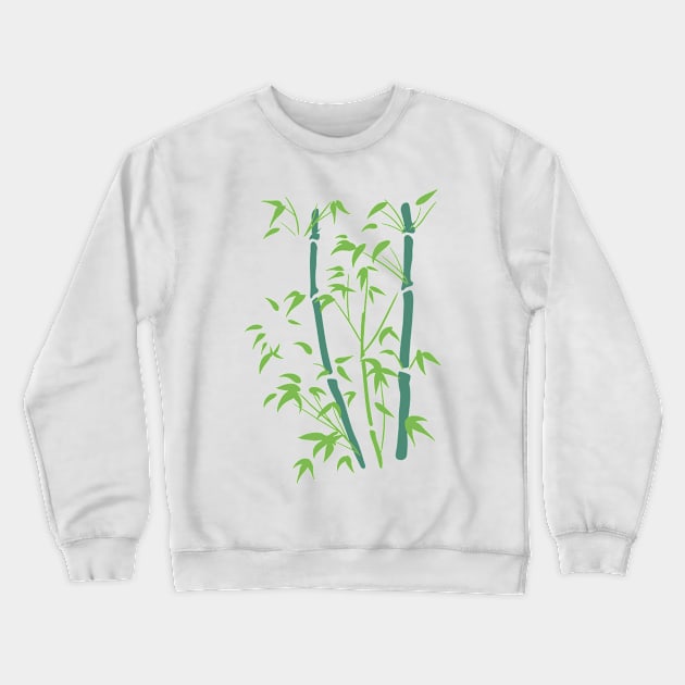 Bamboo Branches Crewneck Sweatshirt by SWON Design